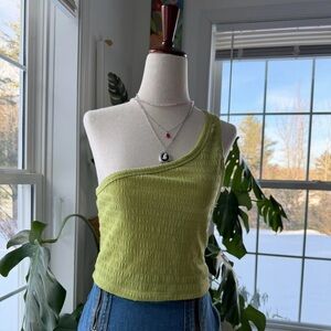 Green One-Shoulder American Eagle Top